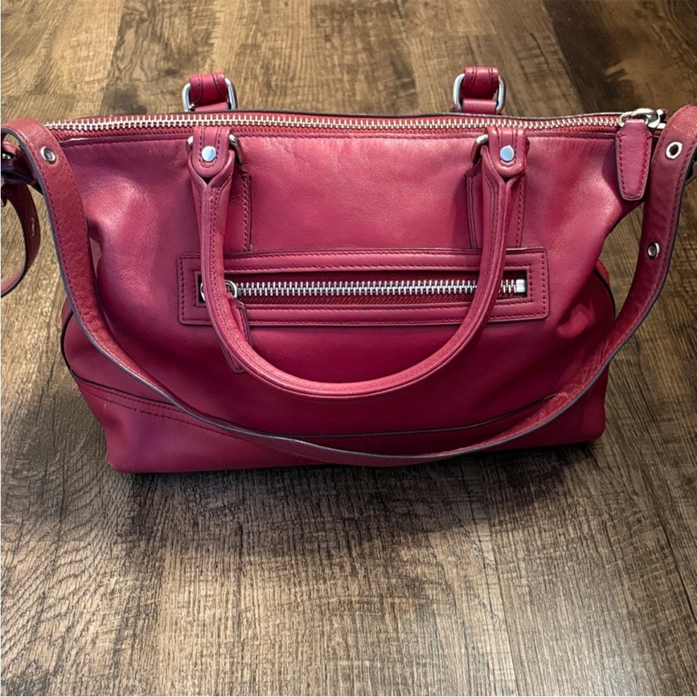 Coach Molly Red Leather Satchel Crossbody Bag Tassel 2012 - Picture 4 of 11